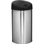 5five - poubelle ronde de cuisine en inox 42 litres sensor ouverture et fermeture automatique