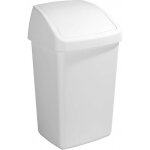 Poubelle blanche avec couvercle basculant delta 50 litres Poubelle blanche avec couvercle basculant delta 50 litres