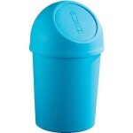 Poubelle � clapet push 6 litres bleu