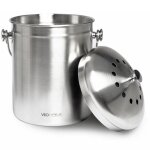 Poubelle � compost - seau de cuisine pour d�chets organiques veohome. inoxydable solide 49l et filtre ...