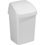 Poubelle blanche avec couvercle basculant delta 10 litres Poubelle blanche avec couvercle basculant delta 10 litres
