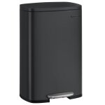 Poubelle cuisine 50l fermeture en douceur avec pdale en acier seau intrieur noir
