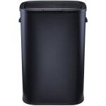 Poubelle de cuisine 60l portland ? ouverture push par pression ? acier inox noir ? kitchen move