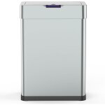 Poubelle de cuisine automatique 60l daytona ? acier inox avec cerclage ? kitchen move