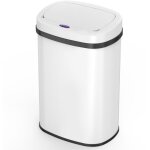 Poubelle de cuisine automatique - majestic - kitchen move - 58 l - blanc - acier inox avec cerclage
