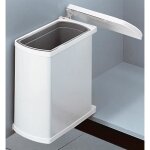 Poubelle de cuisine encastrable sous �vier 18l hailo as uno coloris - blanc