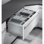 Poubelle de cuisine encastrable pour tiroir coulissant 60l hailo as xxl 900