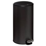 Poubelle de cuisine en mtal delta 30l noir