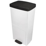 Poubelle de cuisine tri s�lectif 70l - picea - double compartiment vertical - blanc - kitchen move