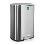 Poubelle dustin fermeture automatique acier inoxydable 50 litres