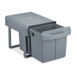 Relaxdays poubelle encastrable coulissante 2 bacs systme de trie pour le sous - vier 2x15 l346 x 34 ...