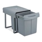 Relaxdays poubelle encastrable coulissante 2 bacs systme de tri pour sous - vier 2x 20 l 413 x 34 x ...