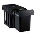 Relaxdays poubelle encastrable coulissante 2 bacs systme de trie pour le sous - vier 2x8 l 355 x 25 ...
