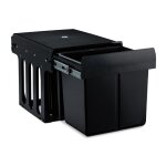 Relaxdays poubelle encastrable coulissante 3 bacs systme de tri pour sous - vier 15l & 2x 8l 351x343x48 ...