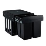 Relaxdays poubelle encastrable coulissante 4 bacs systme de tri pour le sous - vier 4x 8 l 351 x 343 ...