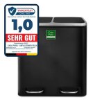 Poubelle flix systme de sparation noir 2 x 30 litres (60 litres)