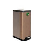 Poubelle  pdale - karat - zack - acier inoxydable - 18 l - fermeture automatique - bronze