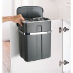 Poubelle de porte poubelle  suspendre 12l gris