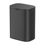 Poubelle murale en inox mat sare - noir - 5 l