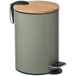 Poubelle soft close 3l trio vert kaki - 5 five simply smart