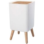 Poubelle sur pied de salle de bain push - malmo square - kitchen move - 10l - bois design Poubelle sur pied de salle de bain push - malmo square - kitchen move - 10l - bois design