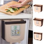 Poubelle suspendue pliante mural corbeille suspendue  porte darmoire de cuisine bureau marron
