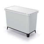 Poubelle de tri keden systema conteneur de recyclage - 3x10l gris cendr�