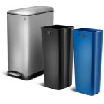 Poubelle p�dale tri s�lectif edge 50l