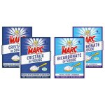 Poudres cristaux de soude 2x680g + poudres bicarbonate de soude 2x680g