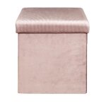 Pouf & coffre de rangement giulia 38cm rose