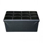 Pouf coffre de rangement noir - mobili rebecca - banc rectangle 2 places - simili - design contemporain ... Pouf coffre de rangement noir - mobili rebecca - banc rectangle 2 places - simili - design contemporain ...