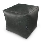 Pouf cube un repose - pied gris