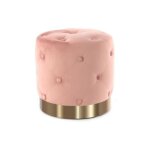 Pouf design rond - paris prix - rose - touché velours - coutures attrayantes Pouf design rond - paris prix - rose - touché velours - coutures attrayantes