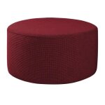 Housse de pouf - homyl - vin rouge - extensible - protection compl�te - entretien facile