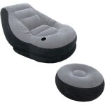 Pouf gonflable - intex - 68564np - gris - plastique - 1 place