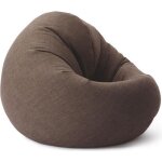 Pouf lumaland - intrieur / extrieur - garnissage 320 l - 90 x 50 cm - texture lin marron
