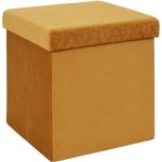 Coffre pouf pliable - home deco factory - design - jaune
