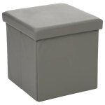 Pouf pliant gris - atmosphera createur dinterieur - gris