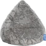 Pouf fluffy xl gris