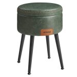 Pouf de rangement pu avec coutures moderne mi - siècle avec pieds en acier capacité 150 kg vert forêt ... Pouf de rangement pu avec coutures moderne mi - siècle avec pieds en acier capacité 150 kg vert forêt ...