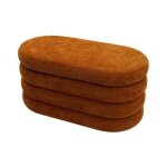 Pouf avec rangement rebecca mobili olinia 38x76x38 tissu polyester mdf orange moderne Pouf avec rangement rebecca mobili olinia 38x76x38 tissu polyester mdf orange moderne