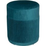 Pouf nofy - velours - bleu canard h38 cm - bleu canard - atmosphera createur dinterieur