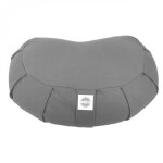 Pouf zafu coussin de méditation yoga - demi - lune - 44 x 27 x 13 cm - gris - vivezen Pouf zafu coussin de méditation yoga - demi - lune - 44 x 27 x 13 cm - gris - vivezen