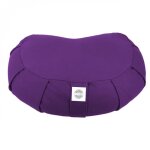 Pouf zafu coussin de méditation yoga - demi - lune - 44 x 27 x 13 cm - prune - vivezen Pouf zafu coussin de méditation yoga - demi - lune - 44 x 27 x 13 cm - prune - vivezen