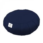 Pouf zafu coussin de méditation yoga - rond - 38 x 38 x 13 cm - bleu - vivezen Pouf zafu coussin de méditation yoga - rond - 38 x 38 x 13 cm - bleu - vivezen