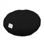 Pouf zafu coussin de méditation yoga - rond - 38 x 38 x 13 cm - noir - vivezen Pouf zafu coussin de méditation yoga - rond - 38 x 38 x 13 cm - noir - vivezen