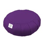 Pouf zafu coussin de méditation yoga - rond - 38 x 38 x 13 cm - prune - vivezen Pouf zafu coussin de méditation yoga - rond - 38 x 38 x 13 cm - prune - vivezen