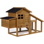 Poulailler avec pondoir en bois clochette - marron