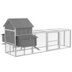 Pawhut - poulailler - bois de sapin - 310x149. 5x149cm - gris fonc