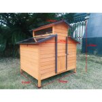Poulailler farmer xl 6  8 poules bois fsc toit shingle noir